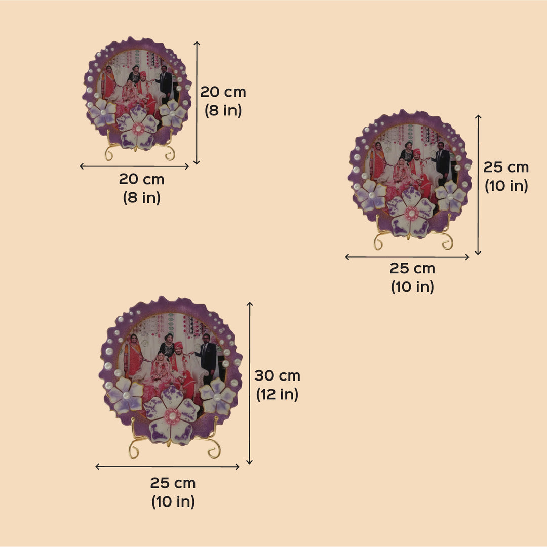 Purple Petals And Pearls Photo Personalized Plaque