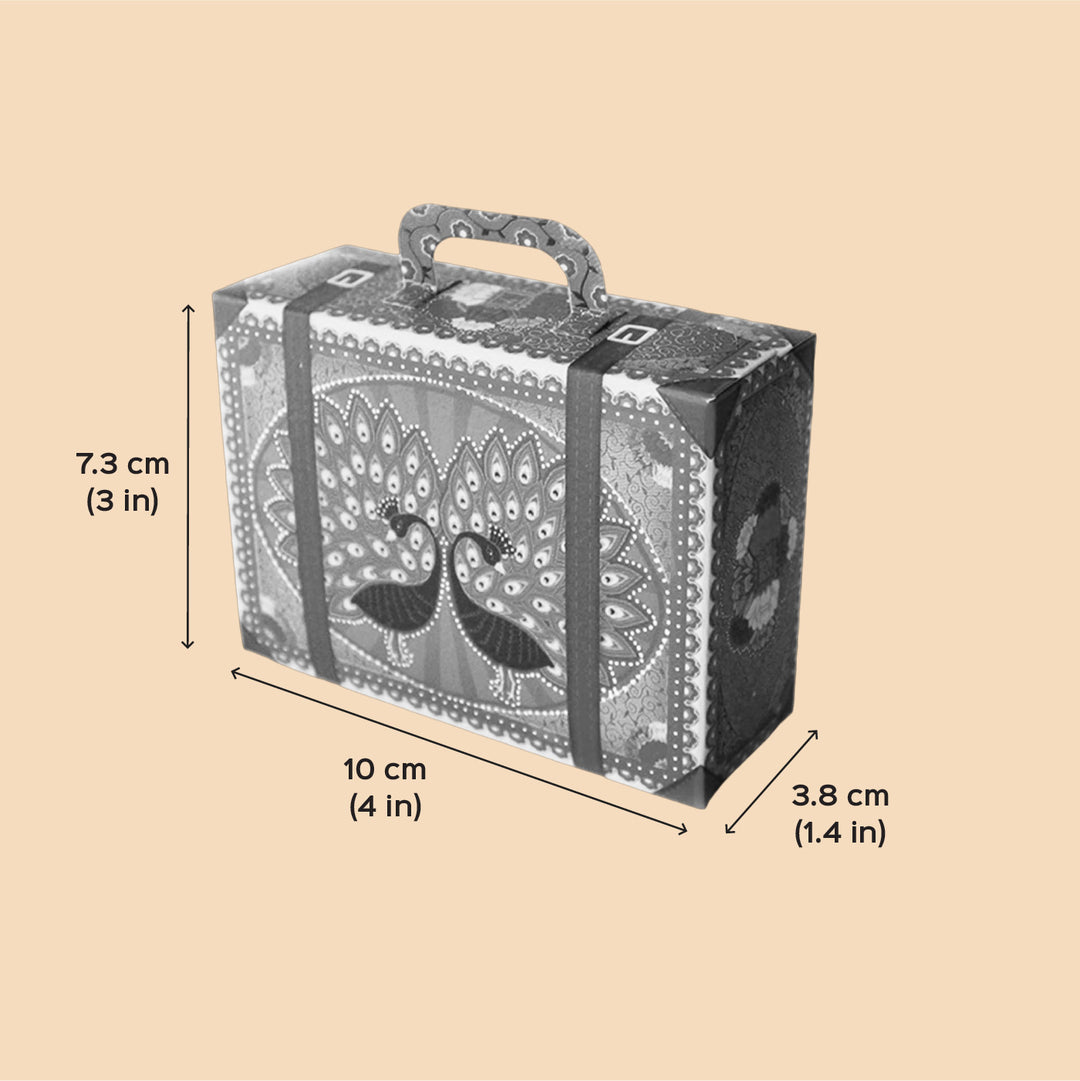 Handmade Printed Colorful Mini Suitcase Design Paper DIY Kit