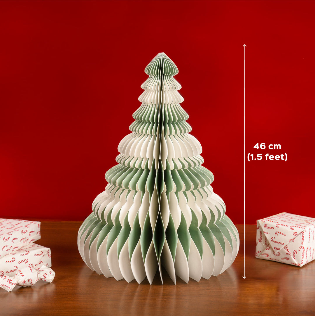 1.5 Feet | Handmade Paper White Christmas Tree