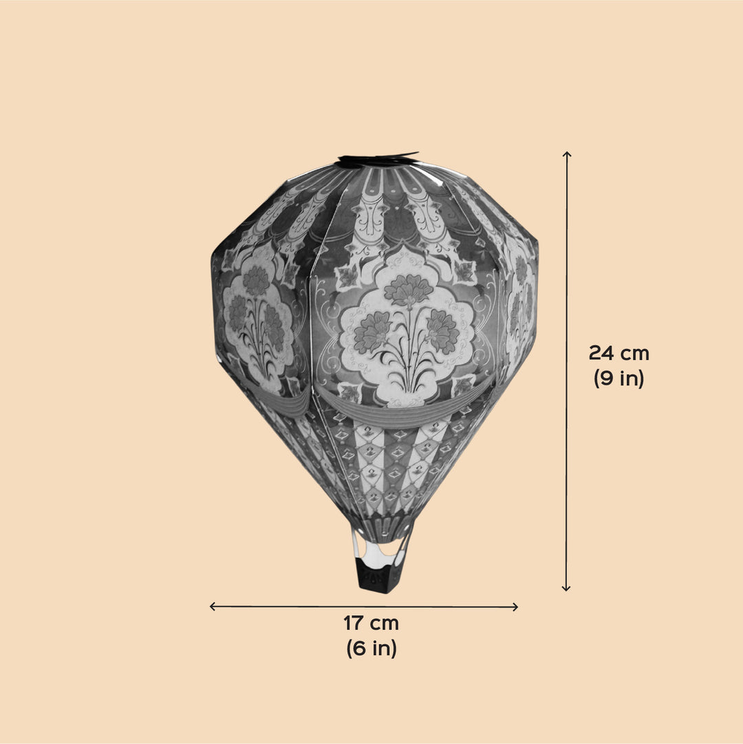 Handmade Printed Small Red Hot Air Balloon Design DIY Lampshade