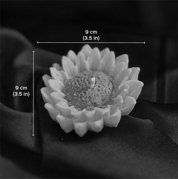 Set of 5 | Handmade Big Sunflower Floating Soy Wax Scented Candle