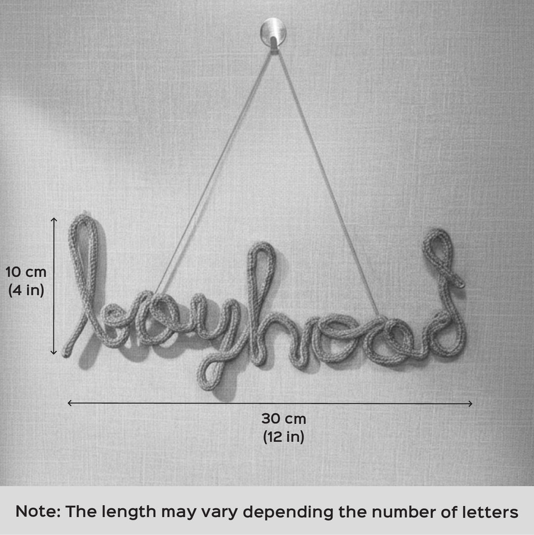 Personalized Knitted Wire Kids Name Plate