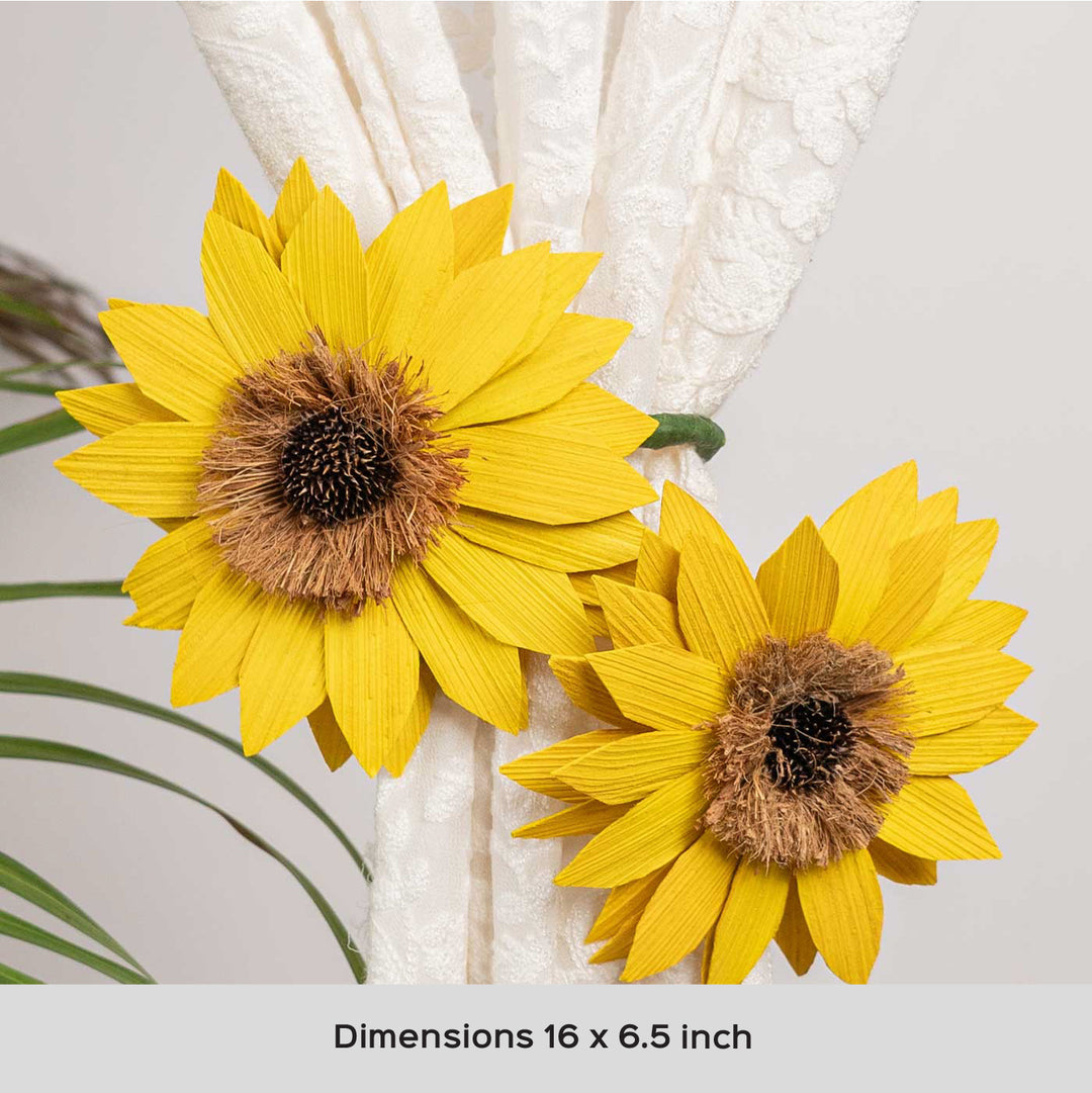 Handmade Sun Flower Design Paper Curtain Tie-Back