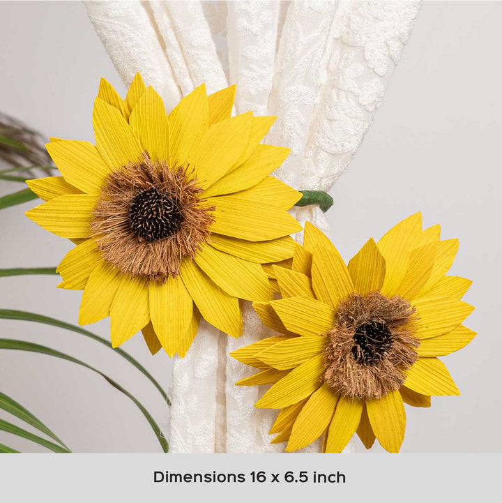 Handmade Sun Flower Design Paper Curtain Tie-Back