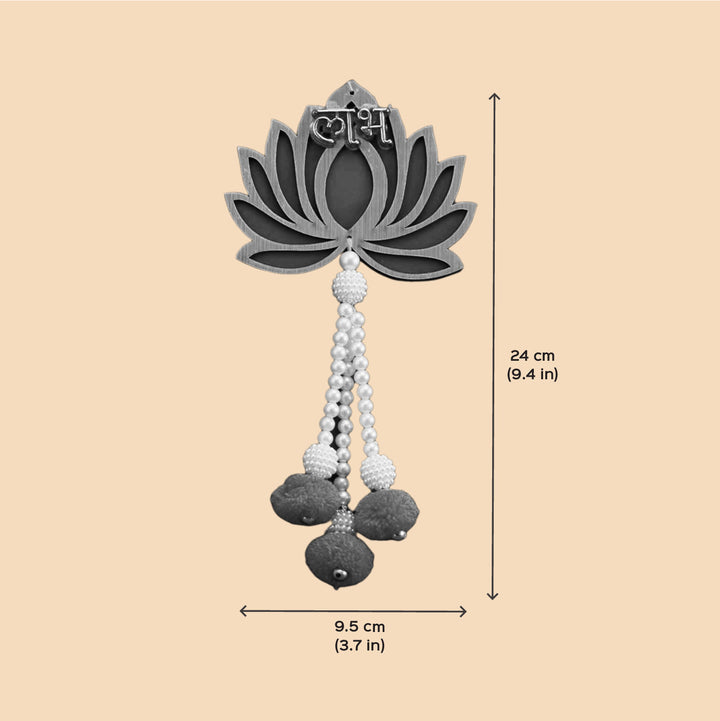 Handmade Sukh Shubh Labh Metal Decorative Plaque