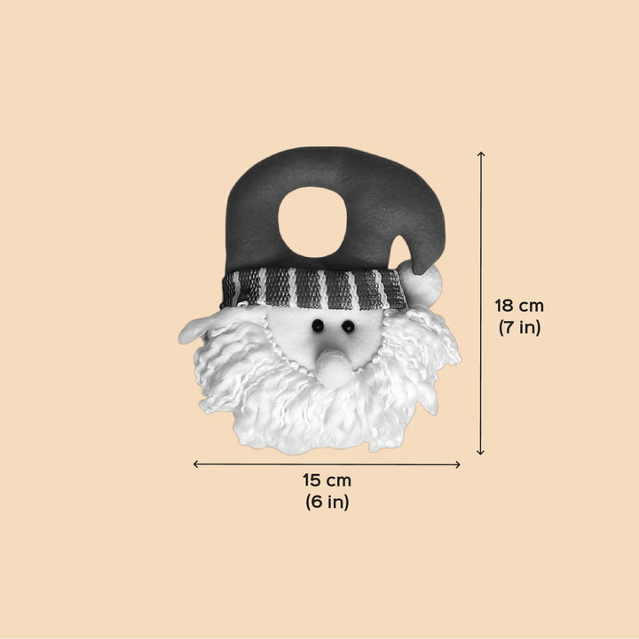 Handmade Classic Jolly Santa Plush Door Hanging