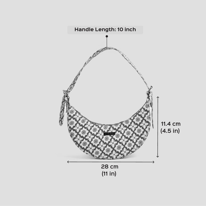 Bageechi Hand Block Printed Mini Moon Bag