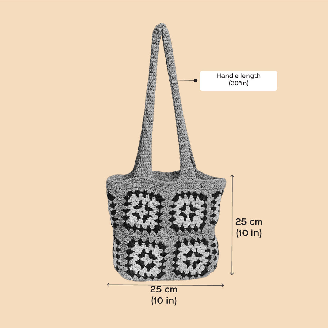 Handmade Crochet The Lavender Cotton Tote Bag