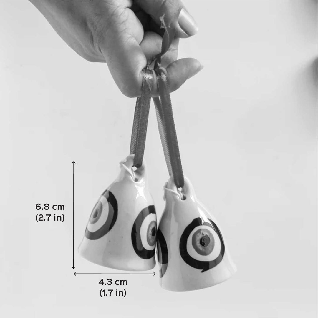 Set of 2 | Handmade Love Tone Ceramic Bell