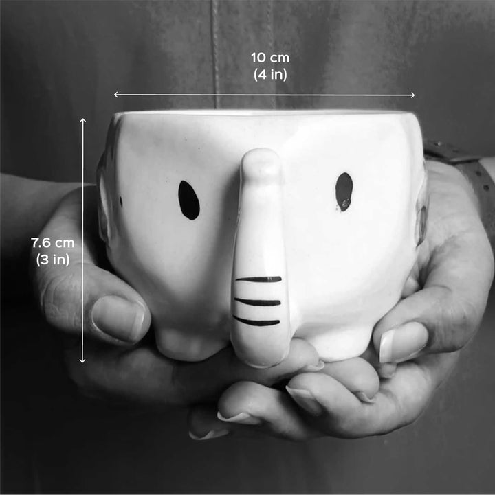 Handmade Mr Ele Design Ceramic Mug