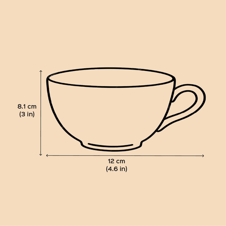 Handmade Embrose Cappuccino Ceramic Mug