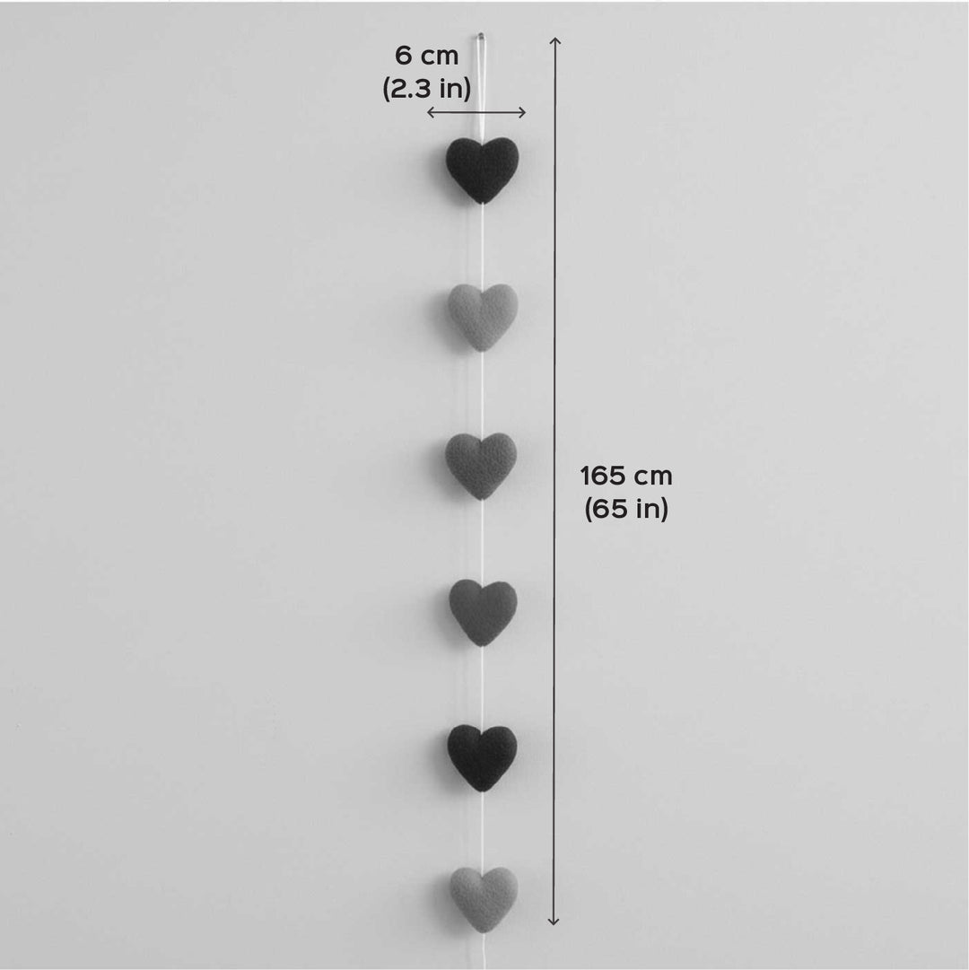 Handmade Multicolor Hearts Felt Garland/Hanging