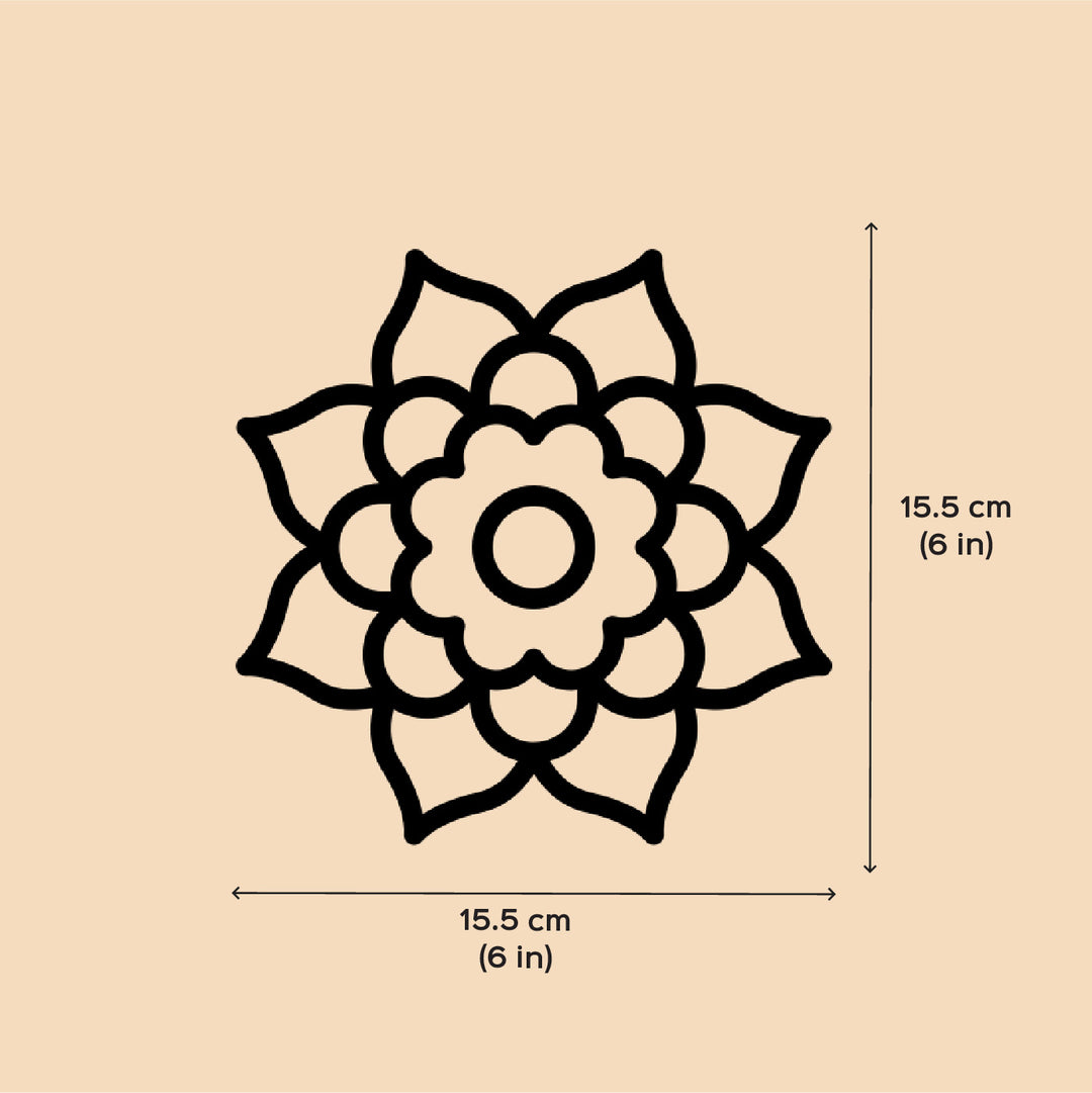 Handmade Alpana Rangoli Design Paper Tealight Holder