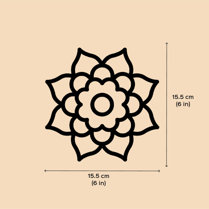 Handmade Alpana Rangoli Design Paper Tealight Holder