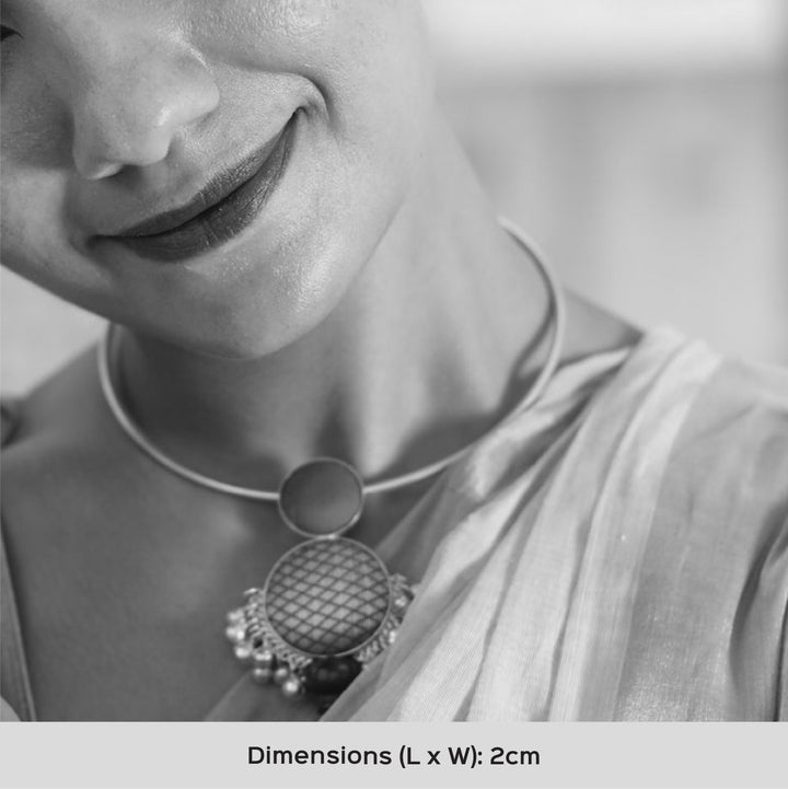 Handmade Zari And Pot Design Necklace | 22K Gold Plated