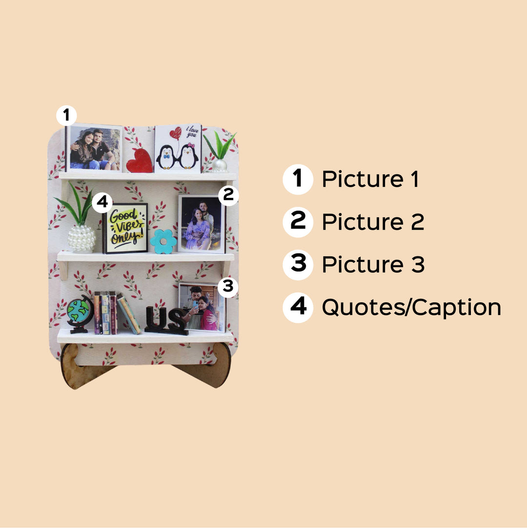 Photo Personalized Cute Leaf Theme Mdf Wood Miniature Frame