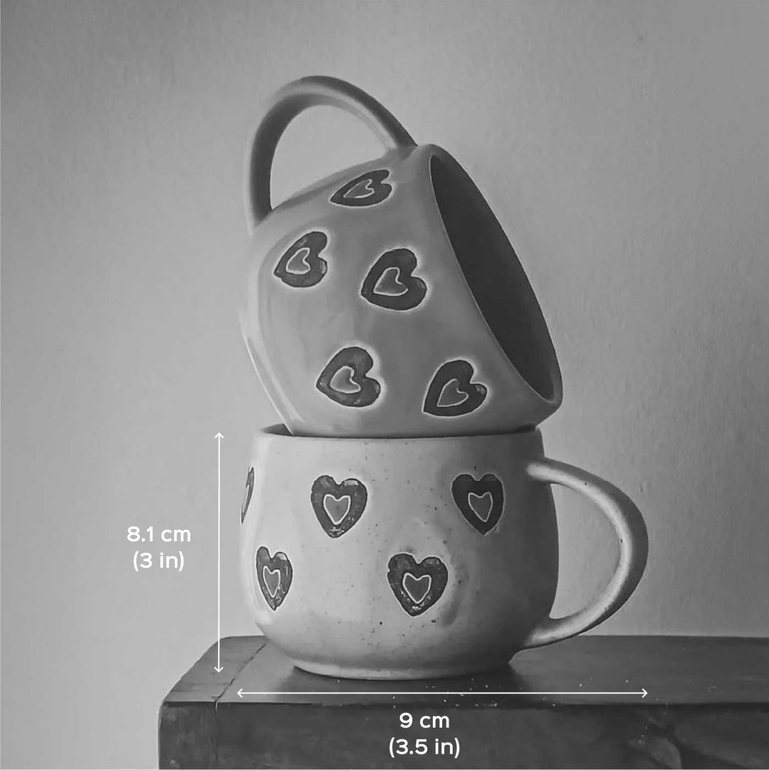 Handmade Sweetheart Matka Ceramic Mug