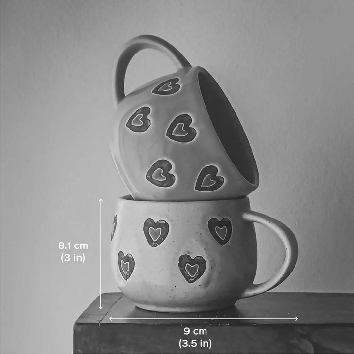 Handmade Sweetheart Matka Ceramic Mug