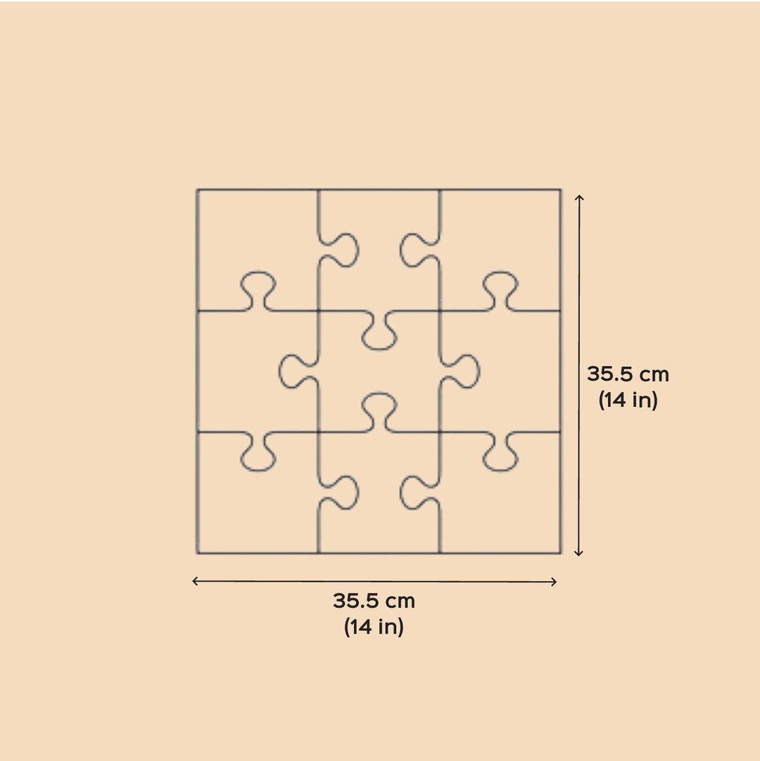 Handmade Mandana Rangoli Design Paper Puzzle