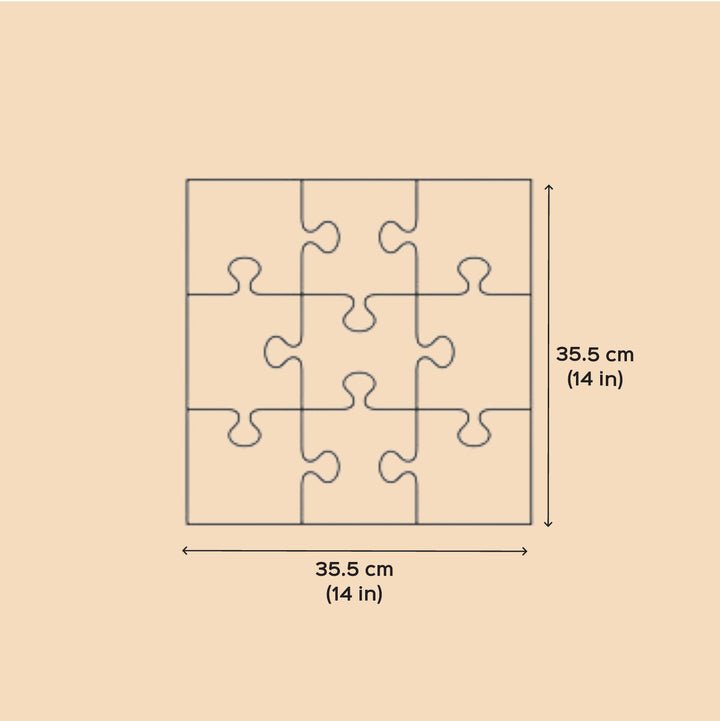 Handmade Mandana Rangoli Design Paper Puzzle