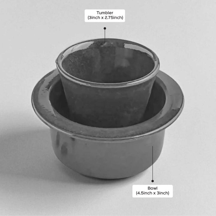 Handmade Filter Kaapi Dabara Ceramic Mug