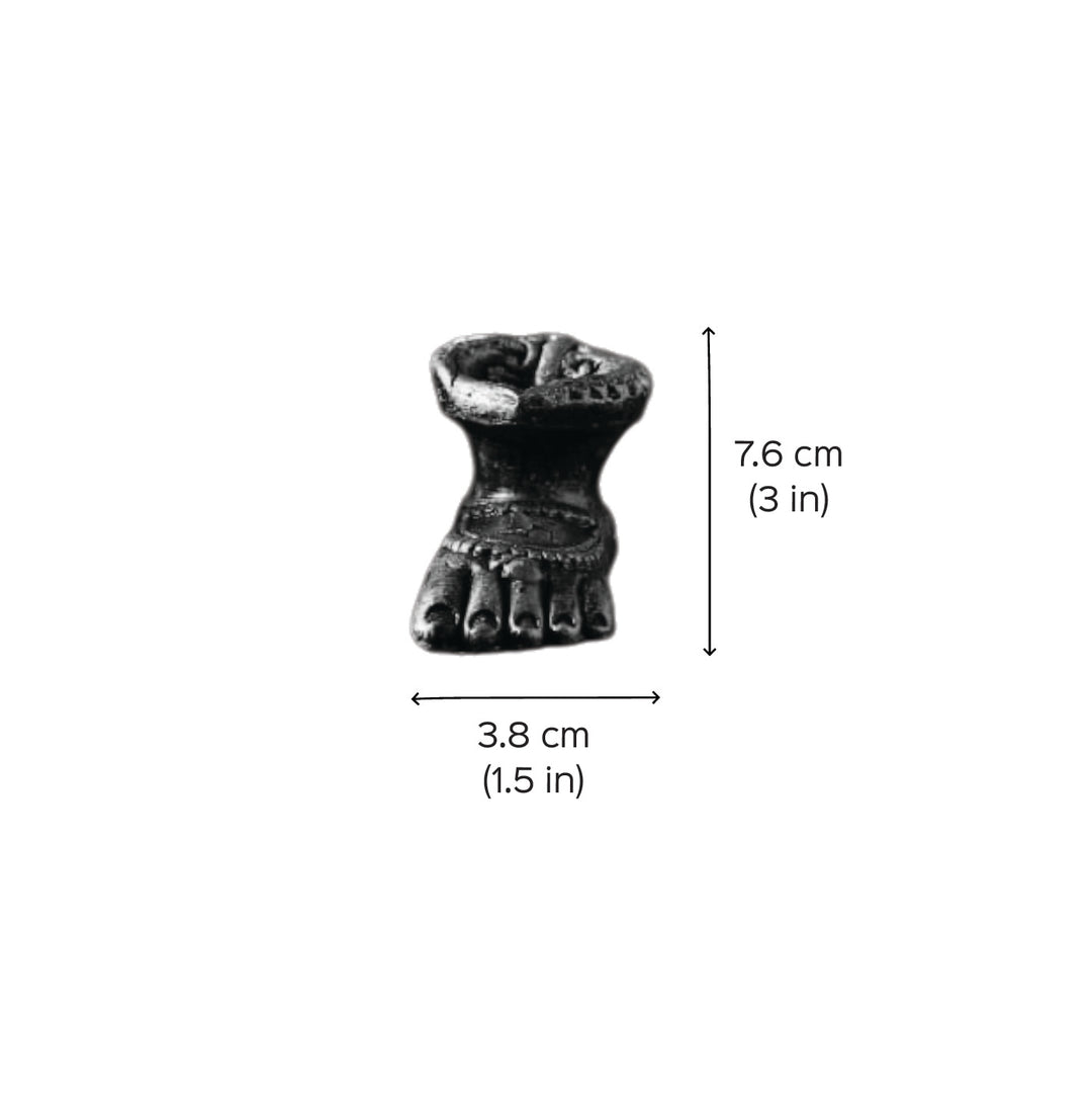 Handmade Laxmi Charan Paduka Terracotta Oil Lamp / Diya | Set of 4