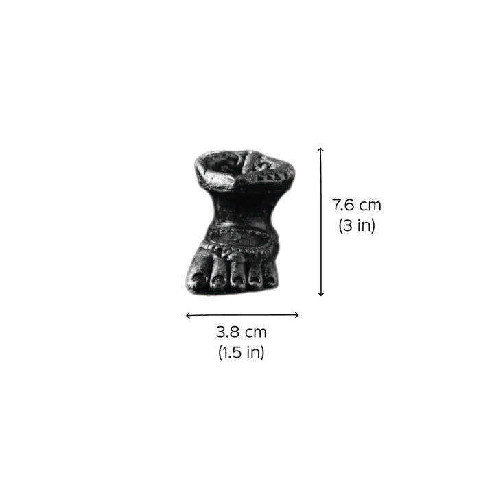 Handmade Laxmi Charan Paduka Terracotta Oil Lamp / Diya | Set of 4