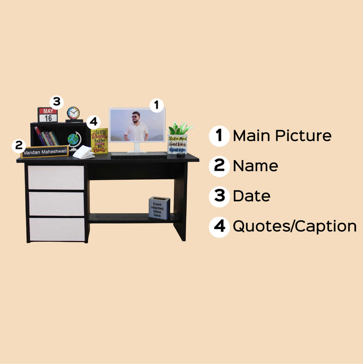 Photo Personalized Work Station Theme Mdf Wood Miniature Frame