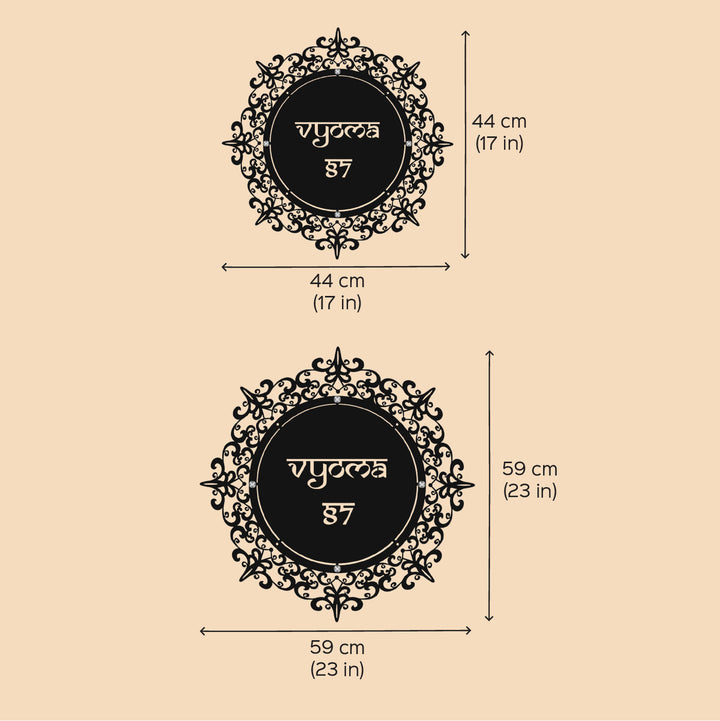 Personalized Laser Cut Round Steel Name Plate