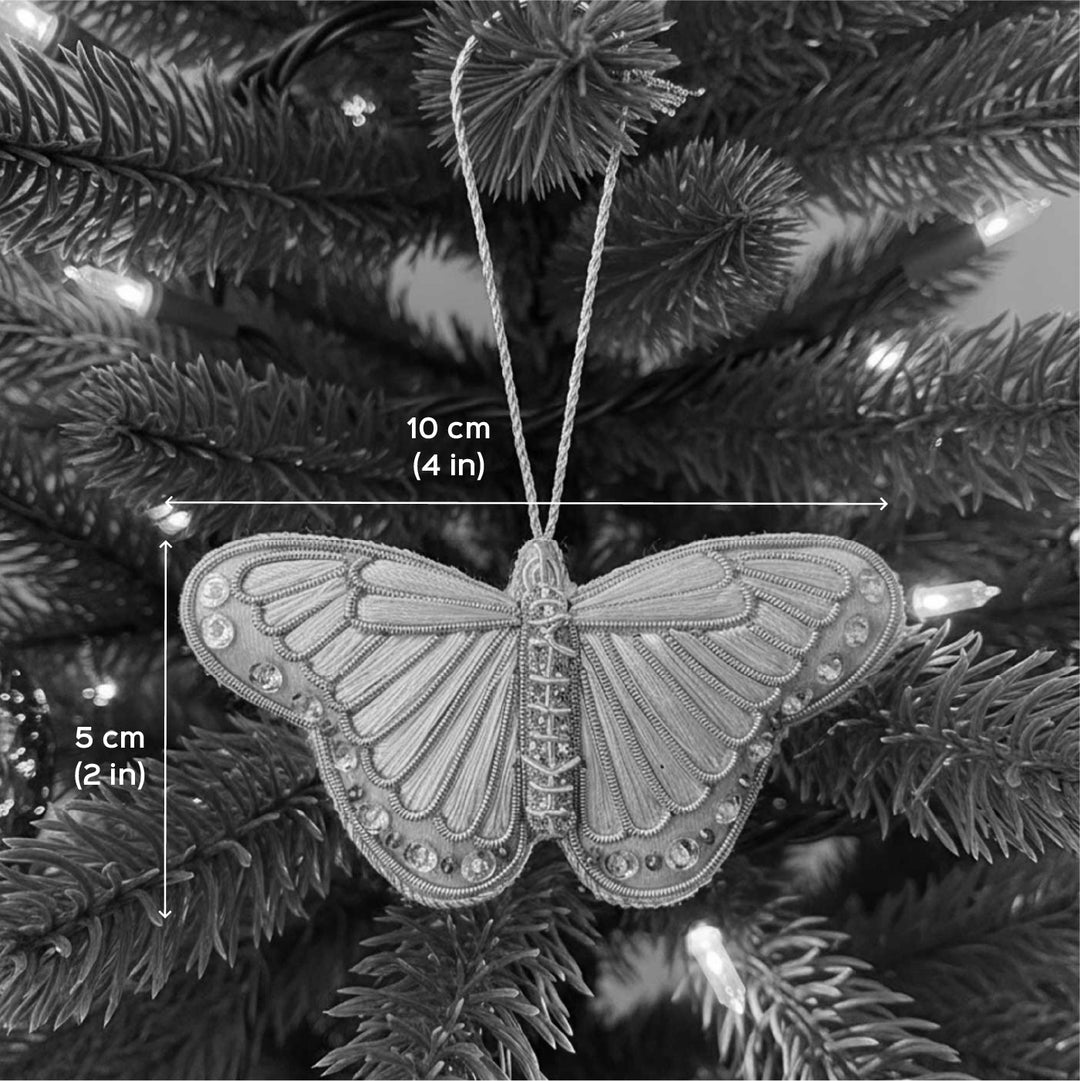 Blue Butterfly Cotton Premium Zardozi Ornament