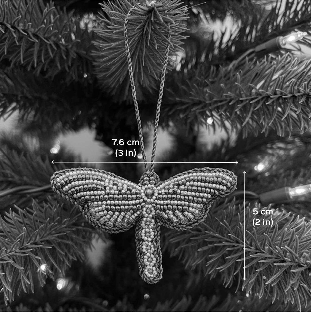 Dragonfly Sequin Premium Zardozi Embroidery Ornament