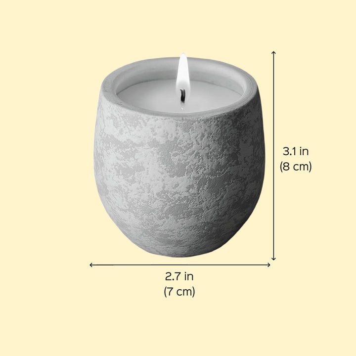 Vintage Finish Terracotta Candle Holder With Candle