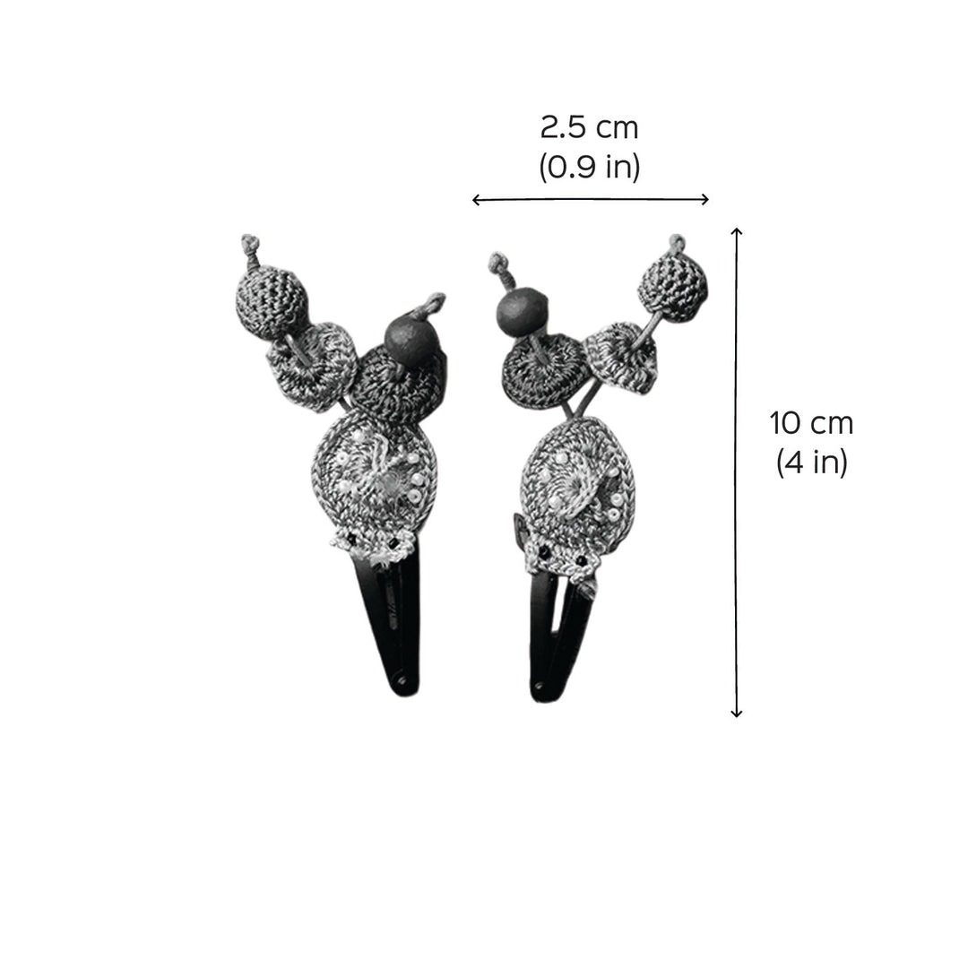 Handmade Sapphire Ladybird Flower Hair Clips | Set of 2