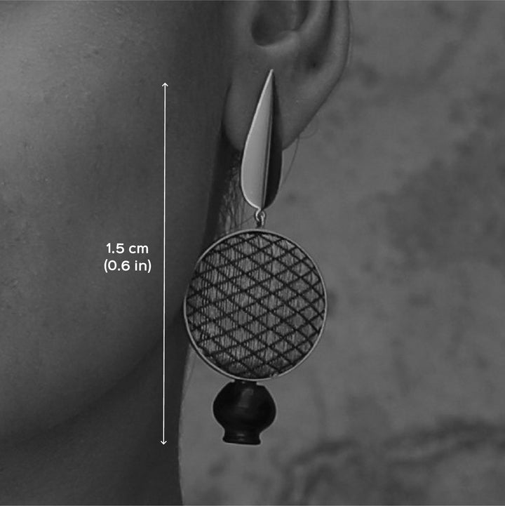 Modern Handmade Drop Zari Brass Earrings | 22K Gold Plated