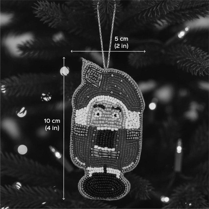 Nutcracker Red Cotton Premium Zardozi Ornament