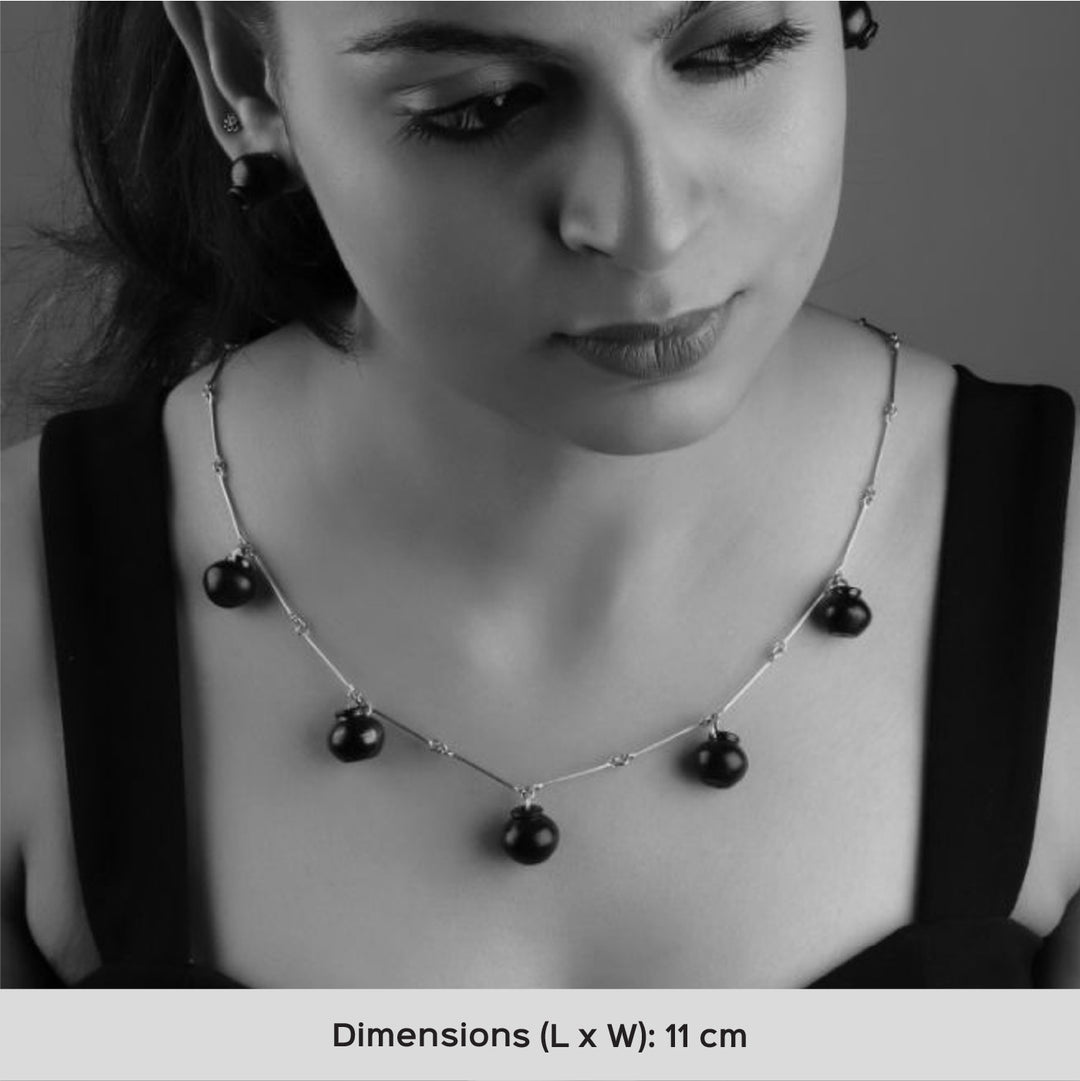 Modern Sikahar Design Short Necklace | 22K Gold Plated