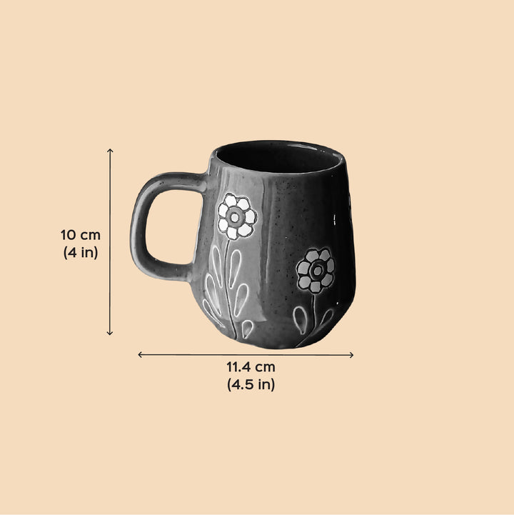 Handmade Glossy Garden Ceramic Mug