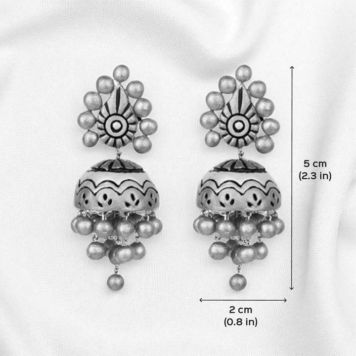 Handmade Beaded Noor Terracotta Earrings