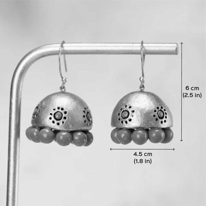 Handmade Beaded Classic Dome Terracotta Earrings