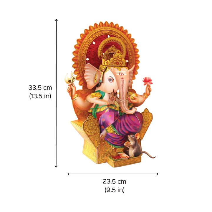 Ready To Make Ganesha Idol Paper Diy Kit | 13 Inces