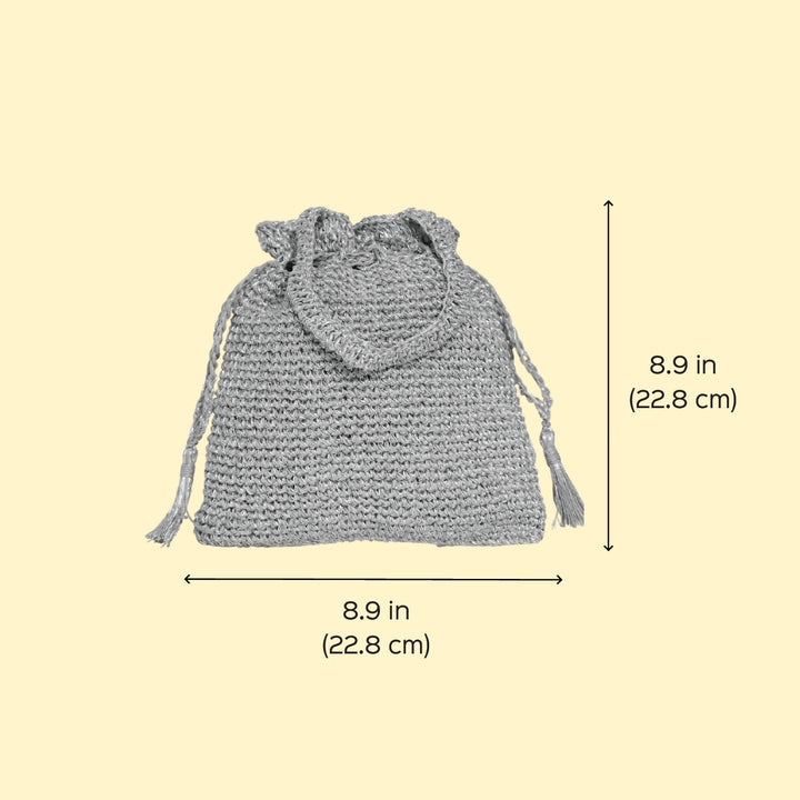 Handmade Crochet Phoolkari Potli