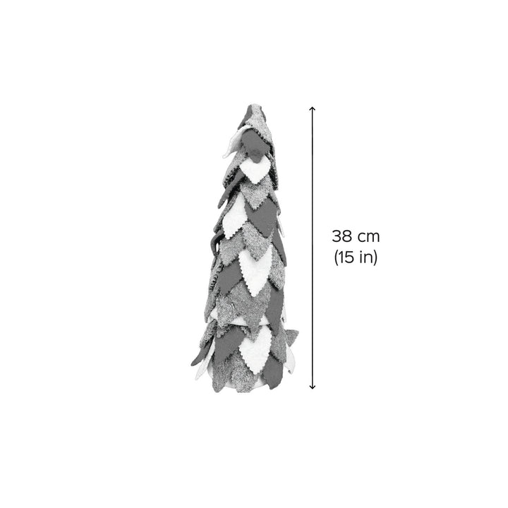 Handmade Upcycled Felt Xmas Tree For Christmas Table Decoration