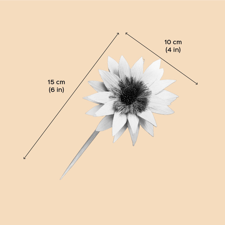 Handmade Water Lily Design Bamboo Bunstick