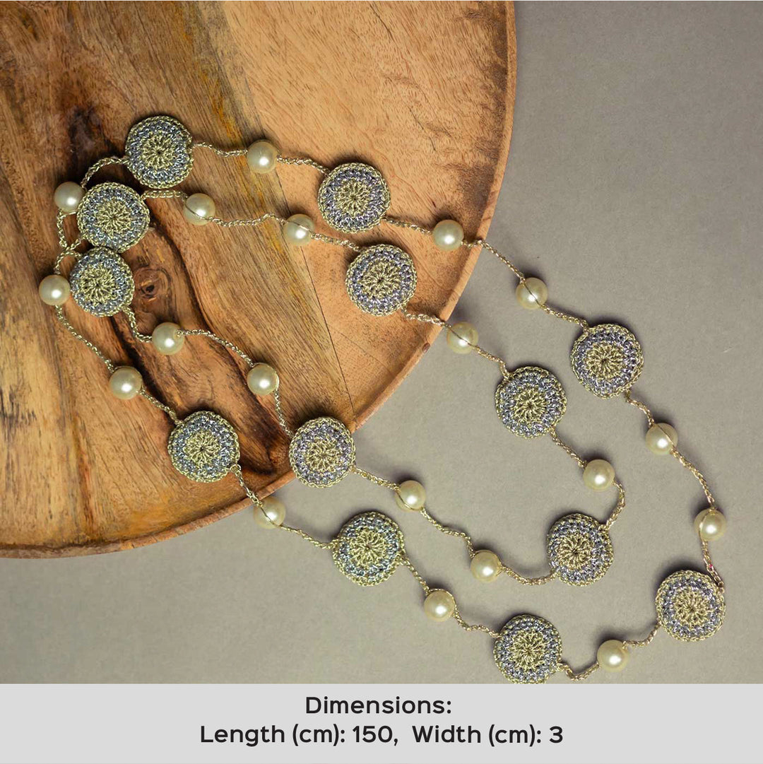Handmade Crochet Gold Nakshatra Necklace