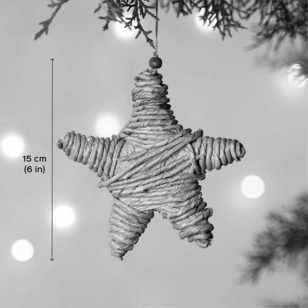 2 Pc | Handmade Banana Rope Merry Star Hanging
