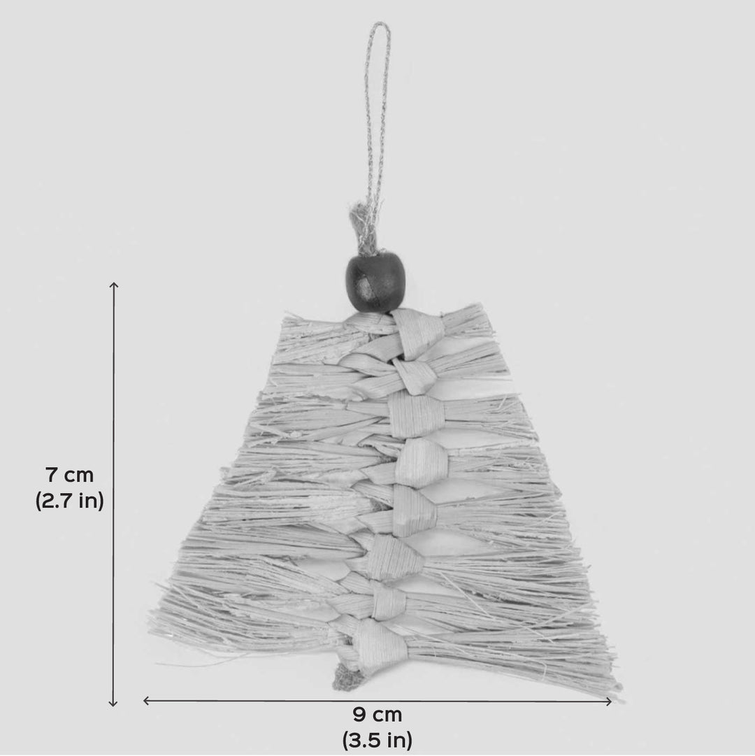 5 Pc | Handmade Banana Bark Frill Tree Hanging Ornaments