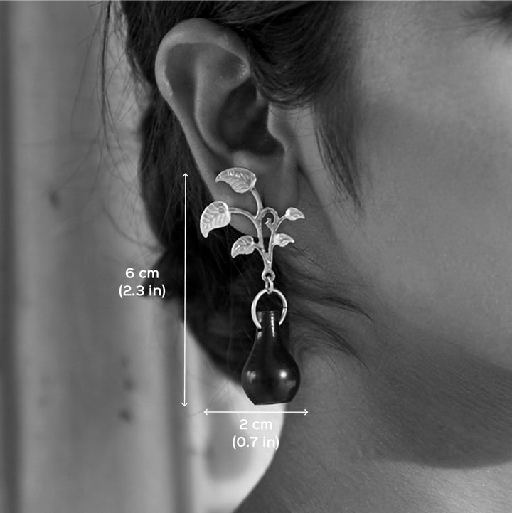 Contemporary Handmade Guldasta Design Earrings | 22K Gold And Silver Plated