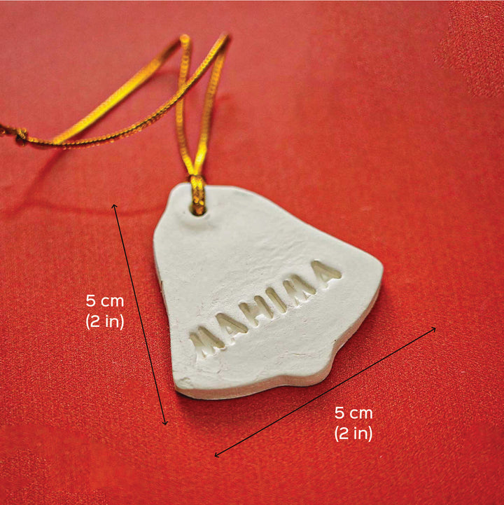 Personalized Bell Embossed Clay Ornament For Christmas Tree Decoration