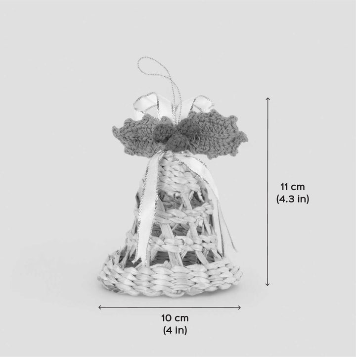 Handmade Banana Bark Holly Bell Hanging Ornaments