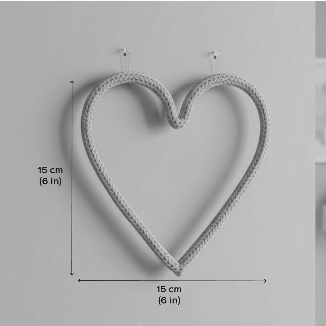 Handmade Knitted Wire Heart Hanging